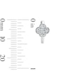 Thumbnail Image 3 of 1/2 CT. T.W. Princess-Cut and Oval Lab-Grown Diamond Clover Hoop Earrings in Sterling Silver (F/VS2)