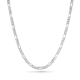 4.9mm Diamond-Cut Figaro Chain Necklace in Solid Sterling Silver - 22"