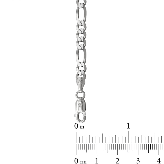 4.9mm Diamond-Cut Figaro Chain Necklace in Solid Sterling Silver - 22"