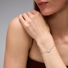 Thumbnail Image 2 of 1/20 CT. T.W. Lab-Grown Diamond Starburst Heart Bracelet in Sterling Silver (F/VS2) - 7.5"