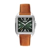 Thumbnail Image 1 of Men's Movado Heritage 1917 Stainless Steel Watch with Green Dial and Brown Leather Strap (Model: 3650253)