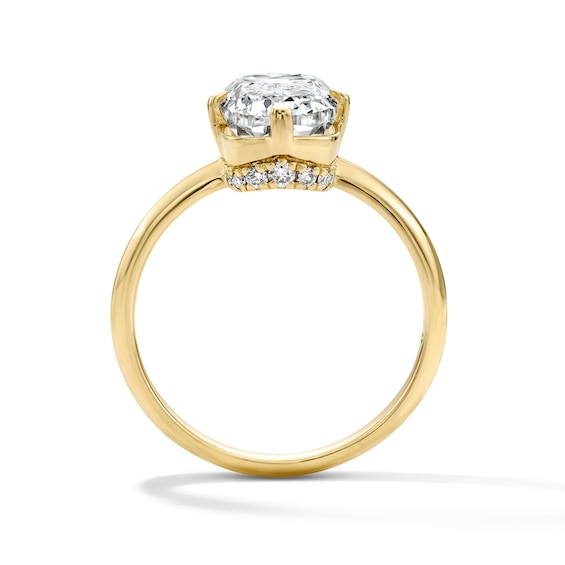 3-1/8 CT. T.w. Modified Cushion-Cut Certified Lab-Grown Diamond Solitaire Engagement Ring in 14K Yellow Gold (F/Vs2)