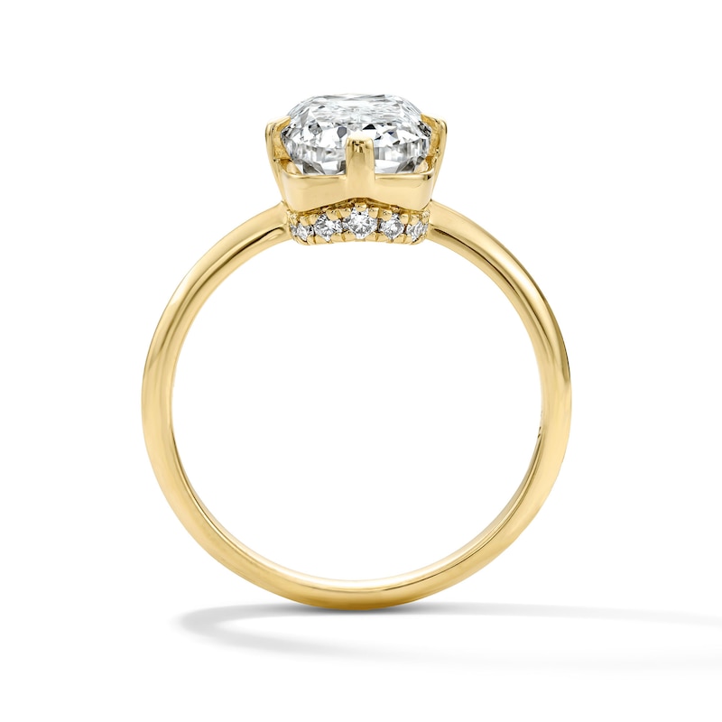 Main Image 3 of 3-1/8 CT. T.W. Modified Cushion-Cut Certified Lab-Grown Diamond Solitaire Engagement Ring in 14K Yellow Gold (F/VS2)