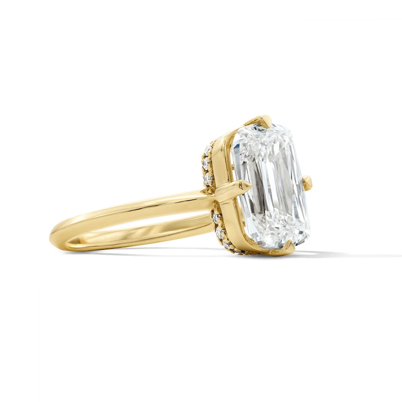 Main Image 4 of 3-1/8 CT. T.W. Modified Cushion-Cut Certified Lab-Grown Diamond Solitaire Engagement Ring in 14K Yellow Gold (F/VS2)