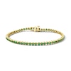 Thumbnail Image 1 of Emerald Tennis Bracelet in 10K Gold - 7.0"