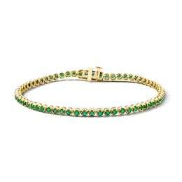 Emerald Tennis Bracelet in 10K Gold - 7.0"