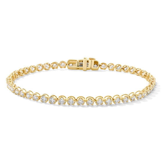 3 CT. T.w. Diamond Tennis Bracelet in 10K Gold - 7"
