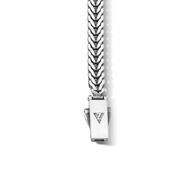 Main Image 2 of 4.4mm Diamond-Cut Oxidized Foxtail Chain Bracelet in Solid Sterling Silver - 7.5"