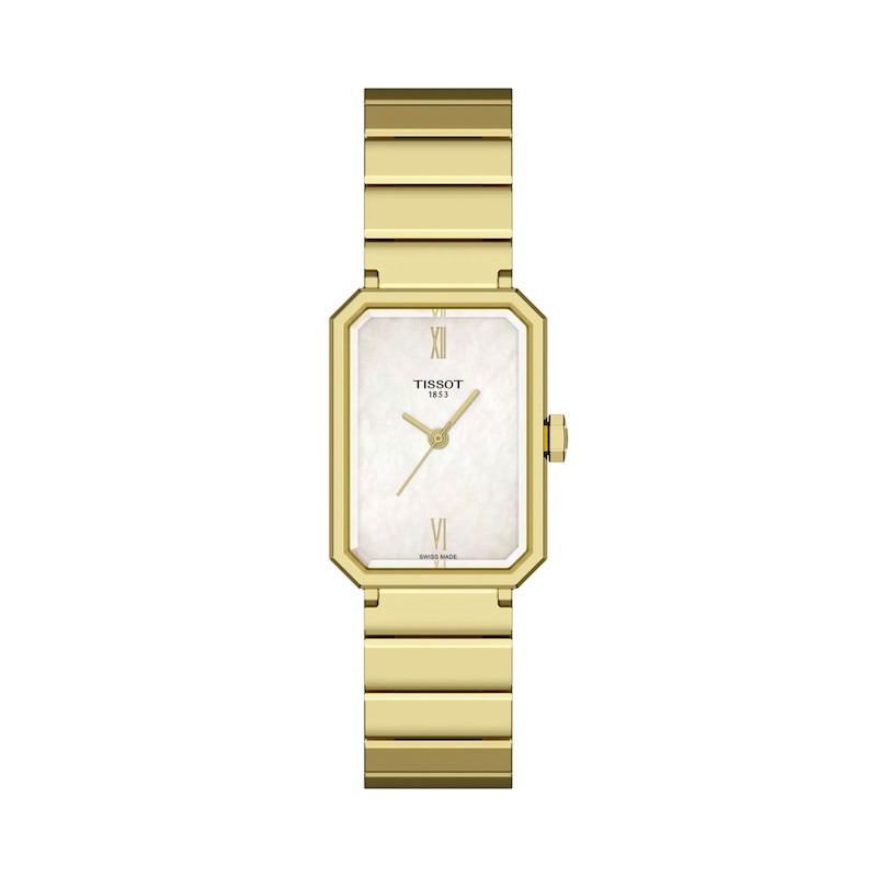 Main Image 1 of Ladies' Tissot SRV Gold-Tone PVD Stainless Steel Watch with Mother-of-Pearl Dial (Model: T1601103311300)