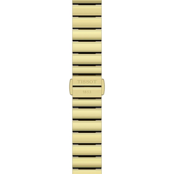Ladies' Tissot SRV Gold-Tone PVD Stainless Steel Watch with Mother-of-Pearl Dial (Model: T1601103311300)