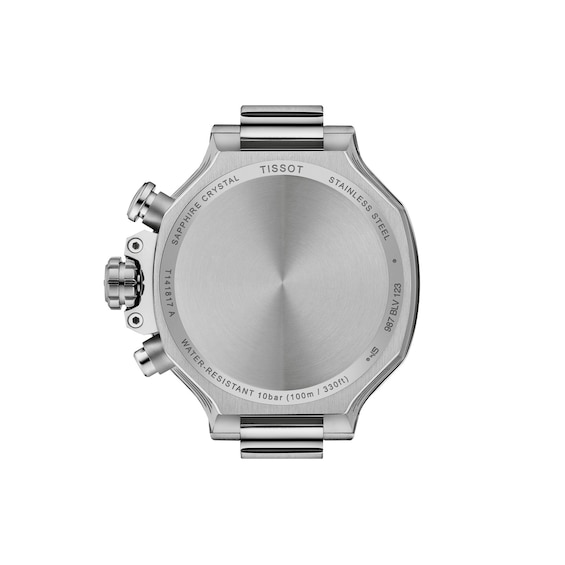 Tissot T-Race Chrono Quartz Stainless Steel Watch with Blue Dial and Silicone Strap (Model: T1418171704100)