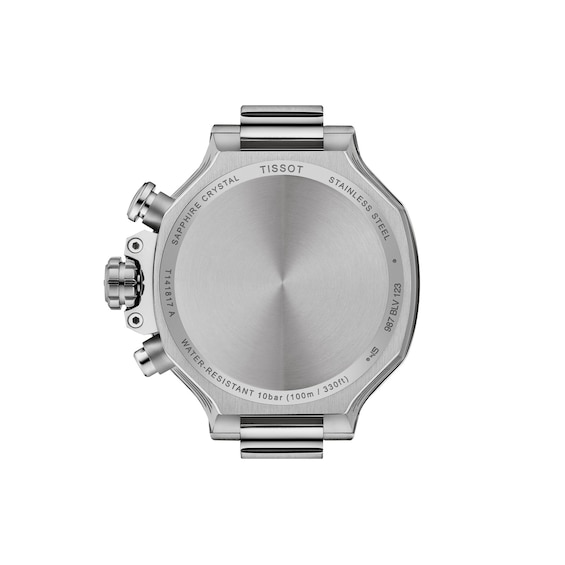 Tissot T-Race Chrono Quartz Stainless Steel Watch with Black Dial and Silicone Strap (Model: T1418171705100)