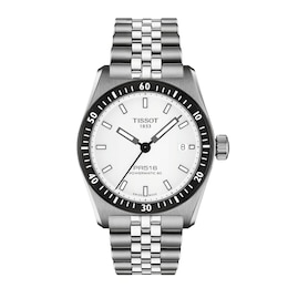 Tissot PR516 Powermatic Stainless Steel Watch with White Dial (Model: T1494071103100)