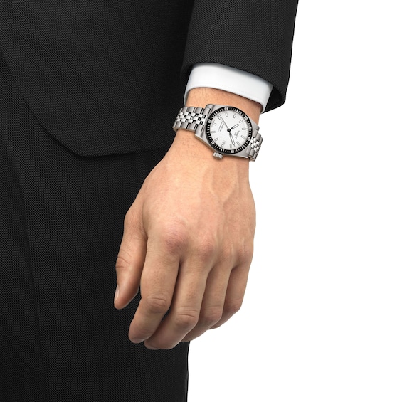 Tissot Pr516 Powermatic Stainless Steel Watch with White Dial (Model: T1494071103100)