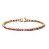 Thumbnail Image 1 of Certified Ruby Tennis Bracelet in 10K Gold - 7.0"