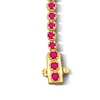 Thumbnail Image 3 of Certified Ruby Tennis Bracelet in 10K Gold - 7.0"