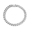 Thumbnail Image 1 of 3.84mm Diamond-Cut and Oxidized Box Chain Bracelet in Solid Sterling Silver - 7.5"