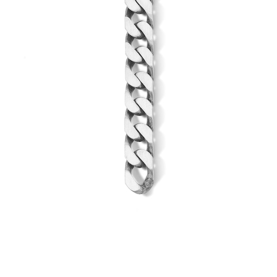 3.84mm Diamond-Cut and Oxidized Box Chain Bracelet in Solid Sterling Silver - 7.5"