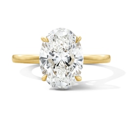 3 CT. T.W. Oval Certified Lab-Grown Diamond Solitaire Engagement Ring in 14K Gold (F/VS2)