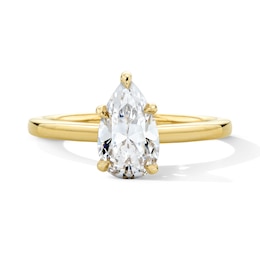 1 CT. T.W. Pear-Shaped Certified Lab-Grown Diamond Solitaire Engagement Ring in 14K Gold (F/VS2)