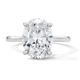4 CT. T.W. Oval Certified Lab-Grown Diamond Solitaire Engagement Ring in 14K White Gold (F/VS2)