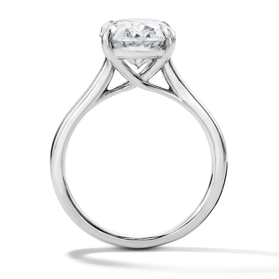 4 CT. T.w. Oval Certified Lab-Grown Diamond Solitaire Engagement Ring in 14K White Gold (F/Vs2)
