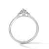 Thumbnail Image 3 of 1/5 CT. T.W. Pear-Shaped Certified Lab-Grown Diamond Frame Promise Ring in Sterling Silver (F/VS2)