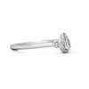 Thumbnail Image 4 of 1/5 CT. T.W. Pear-Shaped Certified Lab-Grown Diamond Frame Promise Ring in Sterling Silver (F/VS2)