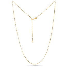 1.7mm Mirror Chain Necklace in Solid 10K Gold - 22"