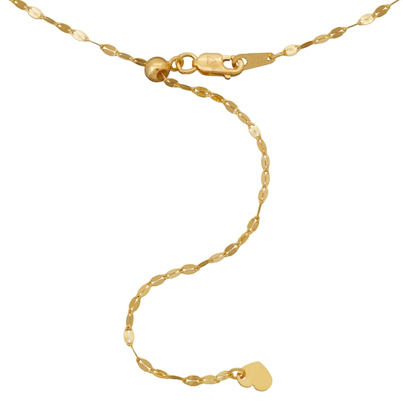1.7mm Mirror Chain Necklace in Solid 10K Gold - 22"