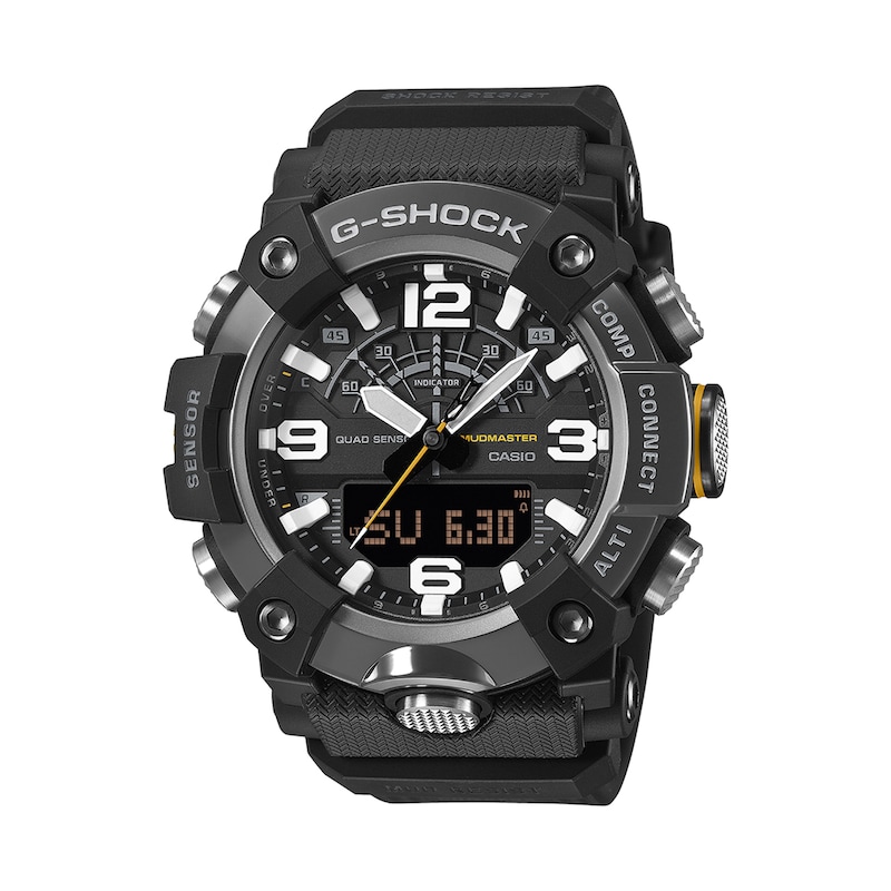 Main Image 1 of Men's Casio G-Shock Master of G Mudmaster Bio-Based Carbon and Black IP Stainless Steel Watch (Model: GGB100XMB-1A)