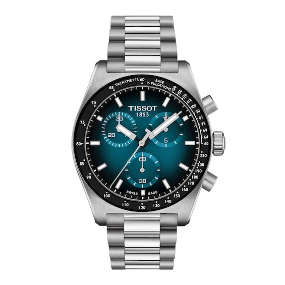 Men's Tissot Pr516 Chronograph Quartz Stainless Steel Watch with Blue Dial (Model: T1494171104101)