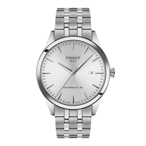 Men's Tissot Classic Dream Automatic Stainless Steel Watch with Silver-Tone Dial (Model: T1584071103100)