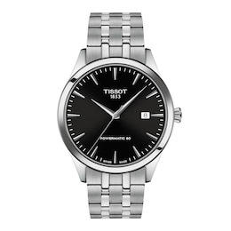Men's Tissot Classic Dream Automatic Stainless Steel Watch with Black Dial (Model: T1584071105100)