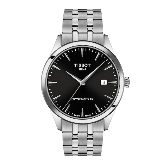 Men's Tissot Classic Dream Automatic Stainless Steel Watch with Black Dial (Model: T1584071105100)
