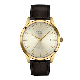 Men's Tissot Classic Dream Automatic Gold-Tone PVD Stainless Steel Watch with Champagne Dial (Model: T1584073626100)