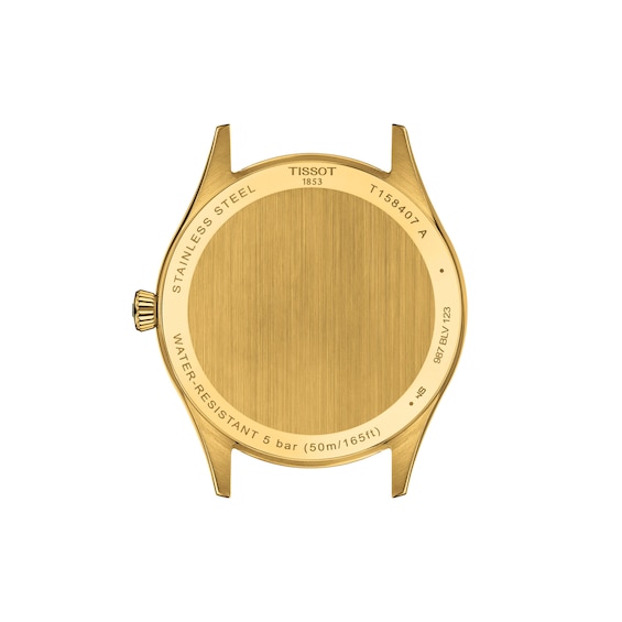 Men's Tissot Classic Dream Automatic Gold-Tone PVD Stainless Steel Watch with Champagne Dial (Model: T1584073626100)