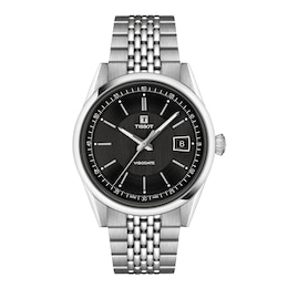 Tissot Visodate Stainless Steel Watch with Black Dial (Model: T1574071105100)