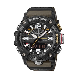 Men's Casio G-Shock Master of G Mudmaster Resin and Stainless Steel Watch with Green Strap (Model: GGB100X-1A3)