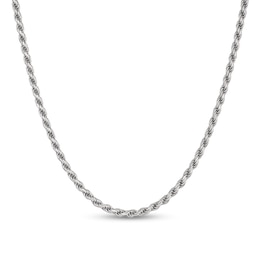 4.0mm Diamond-Cut Rope Chain Necklace in Solid Sterling Silver - 22"