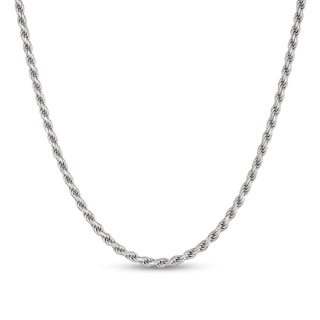 4.0mm Diamond-Cut Rope Chain Necklace in Solid Sterling Silver - 22"