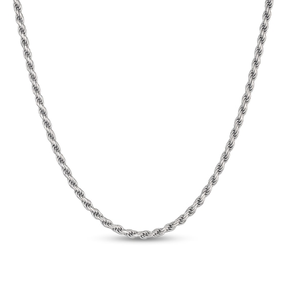 4.0mm Diamond-Cut Rope Chain Necklace in Solid Sterling Silver - 22"
