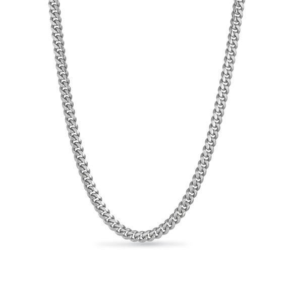 5.0mm Miami Cuban Curb Chain Necklace in Solid Sterling Silver - 22"