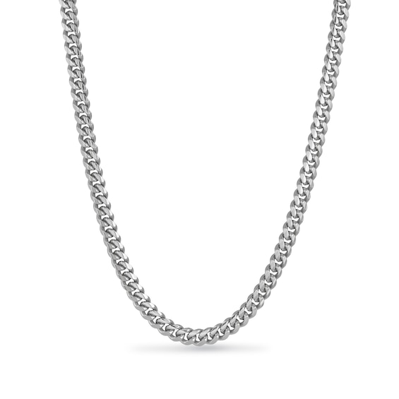 5.0mm Miami Cuban Curb Chain Necklace in Solid Sterling Silver - 22"