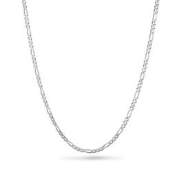 3.0mm Diamond-Cut Figaro Chain Necklace in Solid Sterling Silver - 20"