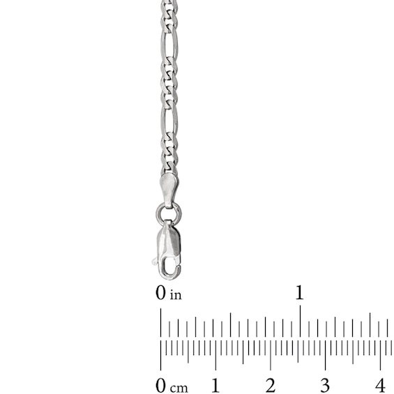 3.0mm Diamond-Cut Figaro Chain Necklace in Solid Sterling Silver - 20"