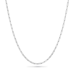 2.5mm Paper Clip Chain Necklace in Solid Sterling Silver - 20"
