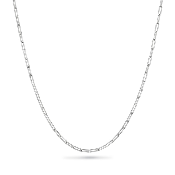 2.5mm Paper Clip Chain Necklace in Solid Sterling Silver - 20"