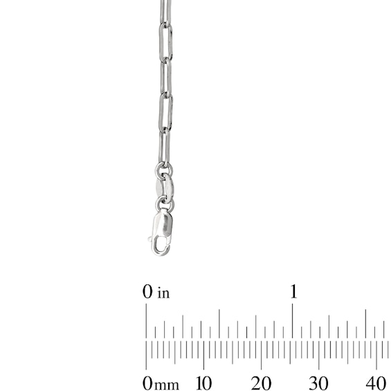2.5mm Paper Clip Chain Necklace in Solid Sterling Silver - 20"