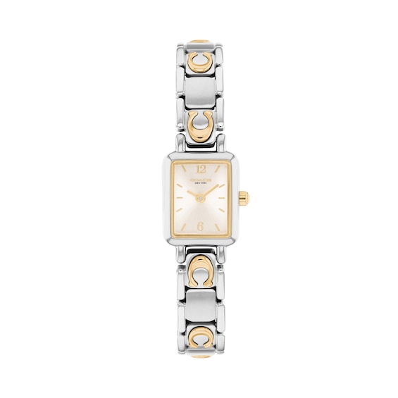 Ladies' Coach Mara Gold-Tone IP and Stainless Steel Watch with Ivory Dial (Model: 14504673)